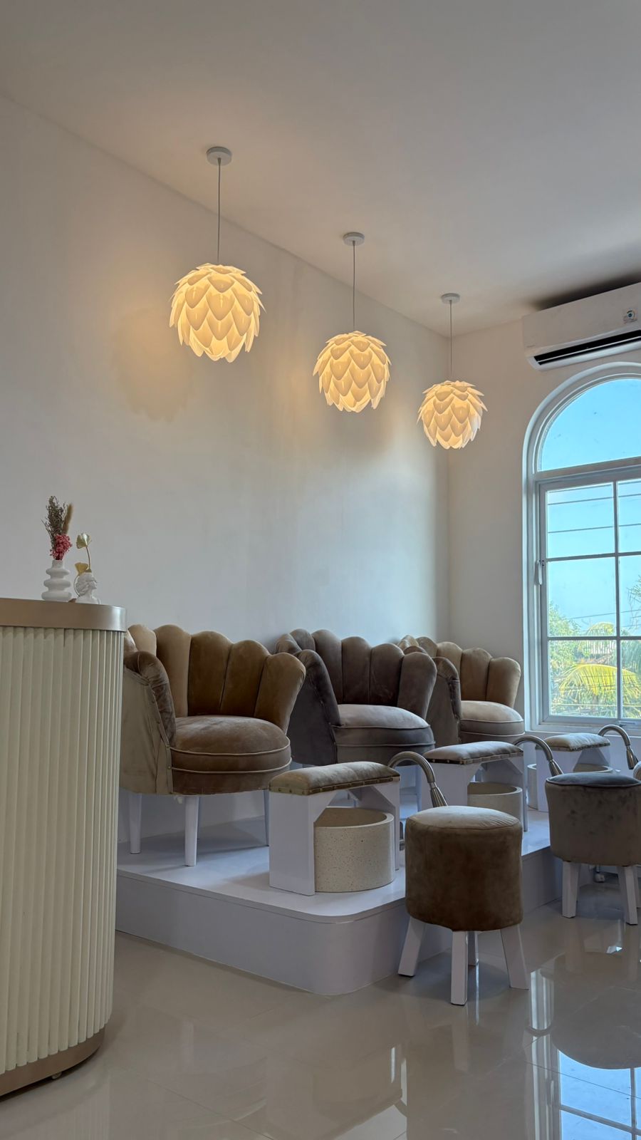 Modern, clean interior of Alorra Beauty Salon